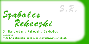 szabolcs rekeczki business card